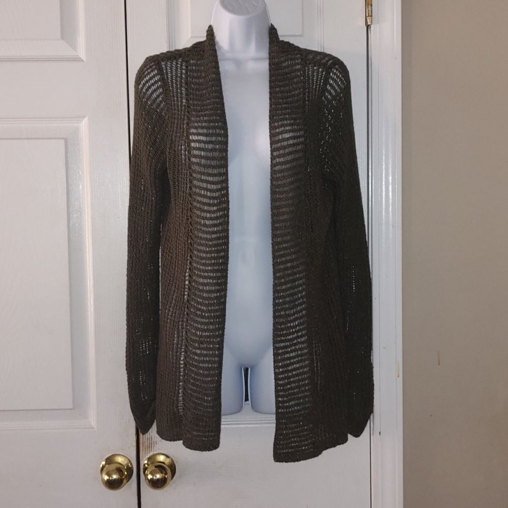 Dress Barn Olive green open front cardigan  Sz S